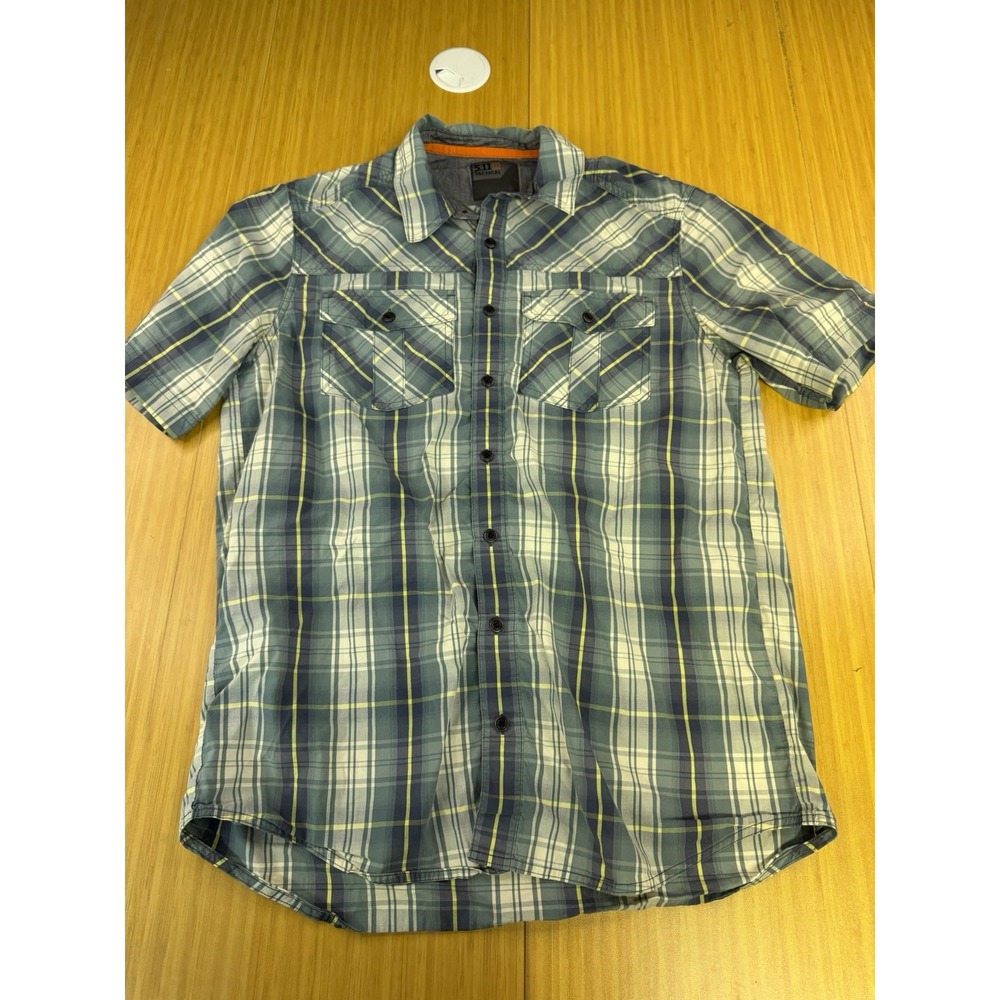 5.11 Tactical Shirt Men's Size Small green Plaid Short Sleeve Snap Button